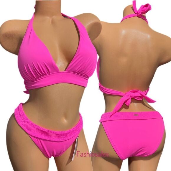 Victorias Secret Swim Halter Removable Push Up padding Bikini top & Bottom set - Picture 1 of 9